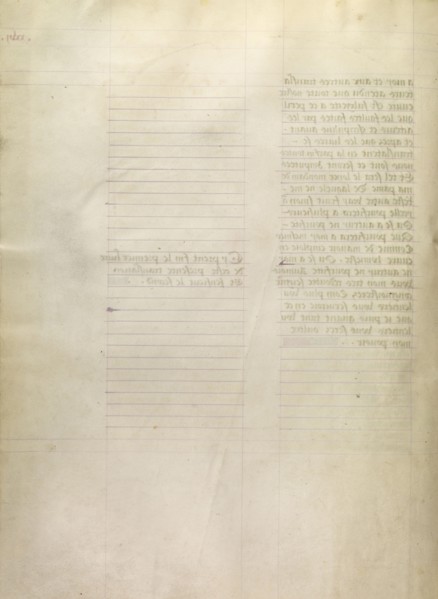 Blank Page; Bruges, illuminated, Belgium; about 1470 - 1475; Parchment; Leaf: 43.2 x 33 cm, 17 x 13 in