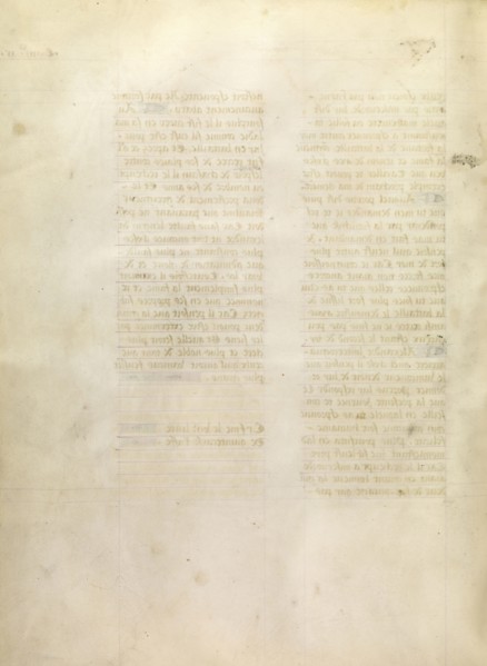 Blank Page; Bruges, illuminated, Belgium; about 1470 - 1475; Parchment; Leaf: 43.2 x 33 cm, 17 x 13 in