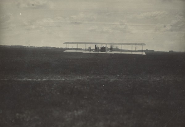 Caproni Ca. 36 from behind; Fédèle Azari, Italian, 1895 - 1930, Italy; 1914 - 1929; Gelatin silver print; 11.4 x 16.4 cm