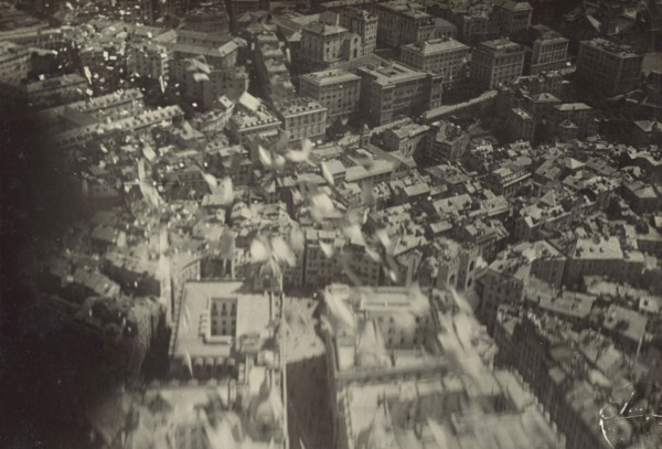 Propaganda Drop; Fédèle Azari, Italian, 1895 - 1930, Italy; 1914 - 1919; Gelatin silver print; 11.5 x 12 cm, 4 1,2 x 4 3,4 in