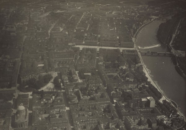 Cityscape; Fédèle Azari, Italian, 1895 - 1930, Italy; 1914 - 1929; Gelatin silver print; 11.5 x 12 cm, 4 1,2 x 4 3,4 in