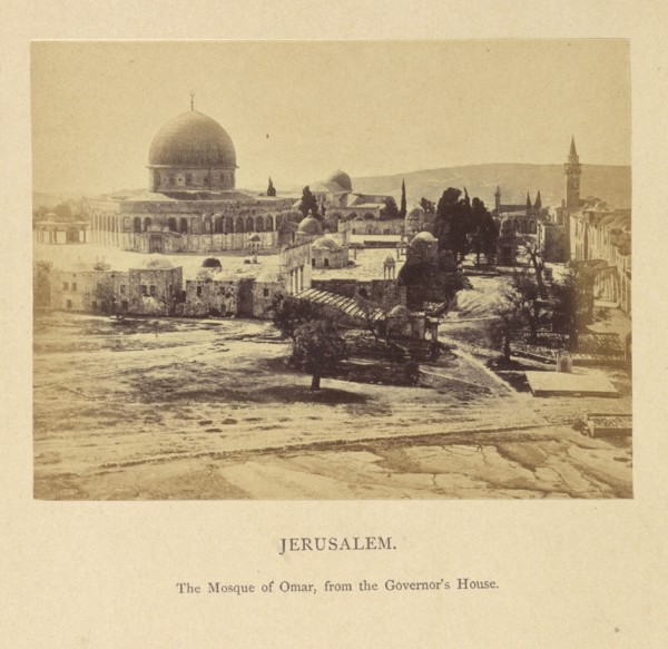 Jerusalem, The Mosque of Omar, from the Governor's House; Francis Bedford, English, 1815,1816 - 1894, London, England; 1862