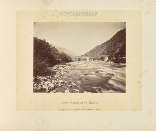 Gotthardbahn Untere Tessinbrücke bei Giornico; Adolphe Braun & Cie, French, 1876 - 1889, Dornach, France; about 1875–1882