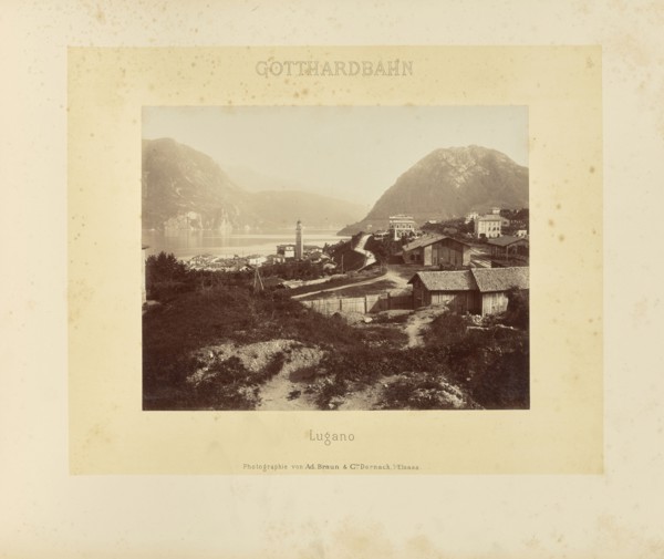 Gotthardbahn Lugano; Adolphe Braun & Cie, French, 1876 - 1889, Dornach, France; about 1875–1882; Albumen silver print