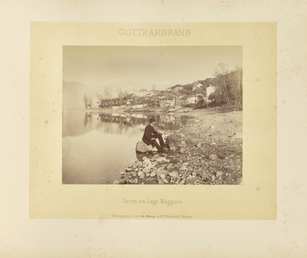 Gotthardbahn Gerra am Lago Maggiore; Adolphe Braun & Cie, French, 1876 - 1889, Dornach, France; about 1875–1882; Albumen silver
