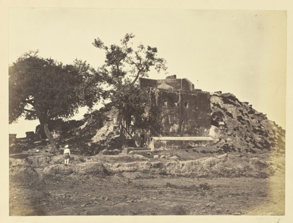 Hillside Ruins with Dome, India; India; about 1863 - 1887; Albumen silver print
