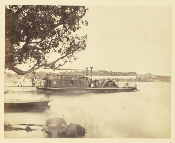 Paddle Steamer, India; India; about 1863 - 1887; Albumen silver print