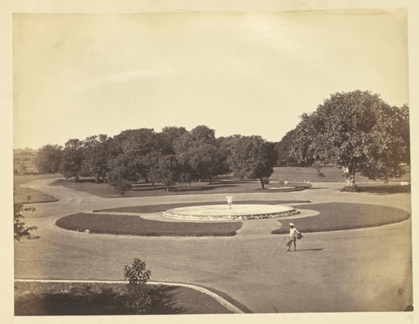 Park with a Roundabout, India; India; about 1863 - 1887; Albumen silver print