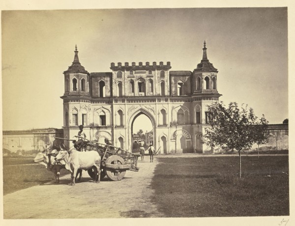 Gateway to the Moti Mahal, Lucknow; Lucknow, India; about 1863 - 1887; Albumen silver print