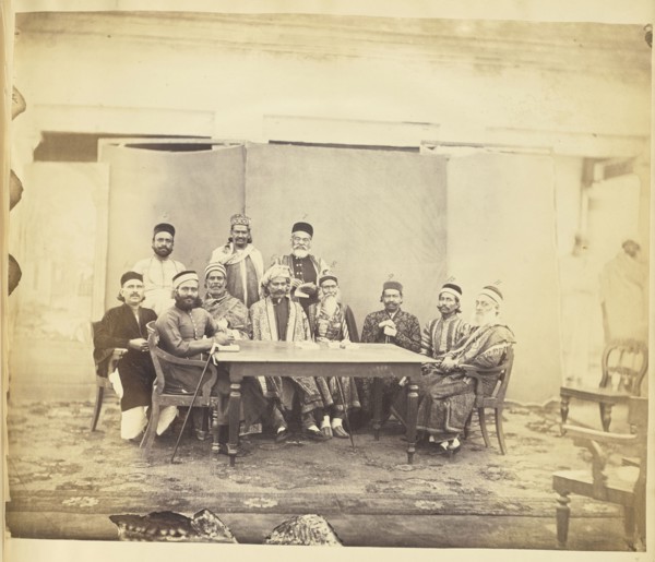 Group Portrait of Men, India; India; about 1863 - 1887; Albumen silver print