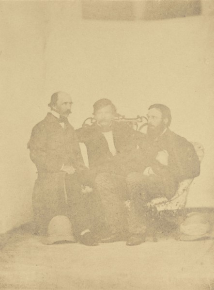 Dr. Douglas, Lieutenant-Colonel Abbott, and R.M. King, Esquire; India; 1858 - 1869; Albumen silver print