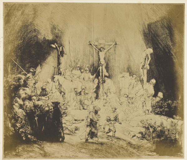 Les Trois Croix; Bisson Frères, French, active 1840 - 1864, Paris, France; 1858; Salted paper print; 37.4 x 43.3 cm
