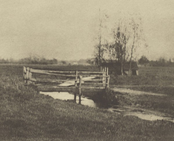 Where Winds the Dike. Norfolk; Peter Henry Emerson, British, born Cuba, 1856 - 1936, London, England; 1888; Photogravure