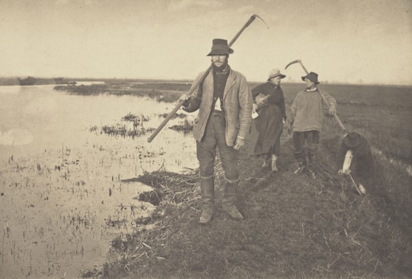 Coming Home from the Marshes; Peter Henry Emerson, British, born Cuba, 1856 - 1936, London, England; 1886; Platinum print