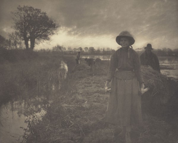 Poling the Marsh Hay; Peter Henry Emerson, British, born Cuba, 1856 - 1936, London, England; 1886; Platinum print; 23.3 x 28.7