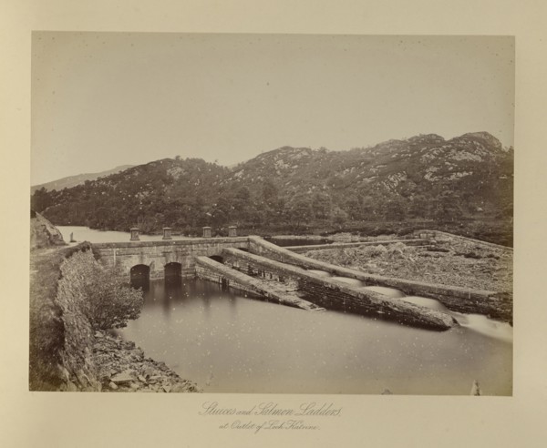 Sluices and Salmon Ladders; Thomas Annan, Scottish,1829 - 1887, Glasgow, Scotland; 1877; Albumen silver print