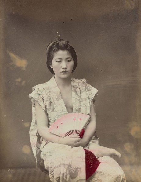 Musum Summer Costume; Baron Raimund von Stillfried, Austrian, 1839 - 1911, Japan; 1870s - 1890s; Hand-colored Albumen silver