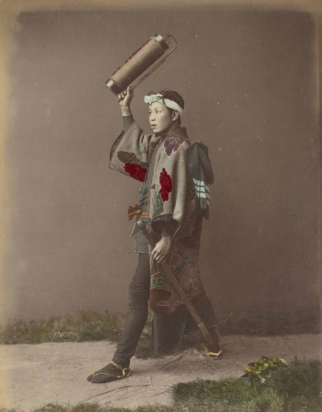 Fire Man; Kusakabe Kimbei, Japanese, 1841 - 1934, active 1880s - about 1912, Japan; 1870s - 1890s; Hand-colored Albumen silver