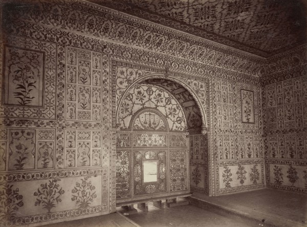 The Sumor's, Paury Interior View, Delhi; Lala Deen Dayal, Indian, 1844 - 1905, India; 1883 - 1884; Albumen silver print