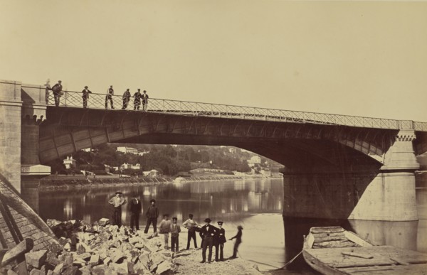 Pont de la Mulatière; Édouard Baldus, French, born Germany, 1813 - 1889, France; about 1861; Albumen silver print