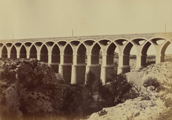 Viaduc de St Chamas; Édouard Baldus, French, born Germany, 1813 - 1889, France; about 1861; Albumen silver print