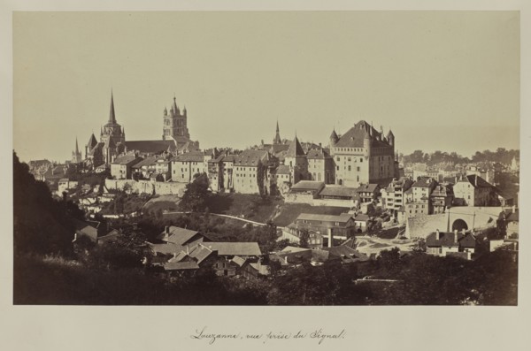 Lauzanne, vue prise du Signal; Bisson Frères, French, active 1840 - 1864, Lauzanne, Switzerland; about 1862; Albumen silver