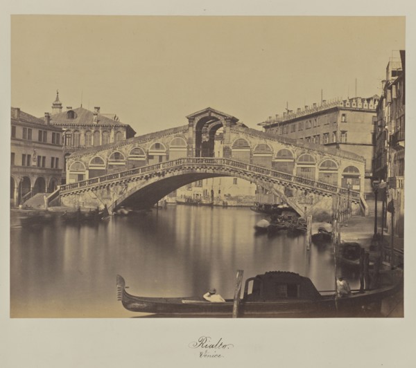 Rialto. Venice; Attributed to Carlo Ponti, Italian, born Switzerland, about 1823 - 1893, Venice, Italy; about 1865; Albumen