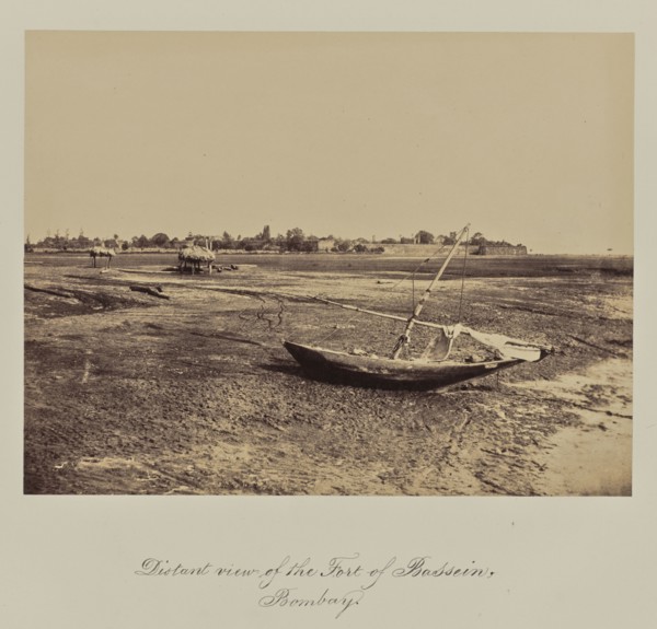 Distant view of the Fort Bassein, Bombay; James Robertson, English, 1813 - 1888, Bombay, India; around 1850; Albumen silver