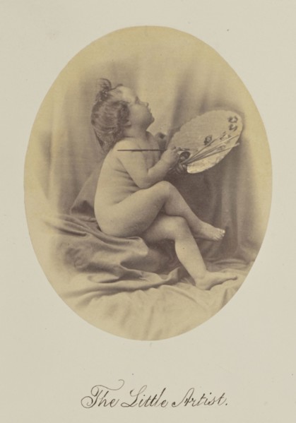 The Little Artist; Oscar Gustave Rejlander, British, born Sweden, 1813 - 1875, Great Britain; about 1865; Albumen silver print