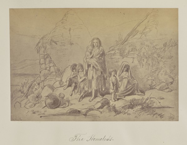 Sketches in Ireland by Phiz. The Homeless; about 1865; Albumen silver print
