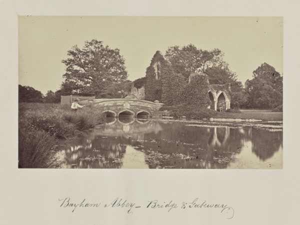 Bayham Abbey - Bridge & Gateway; Bayham, Great Britain; about 1865; Albumen silver print