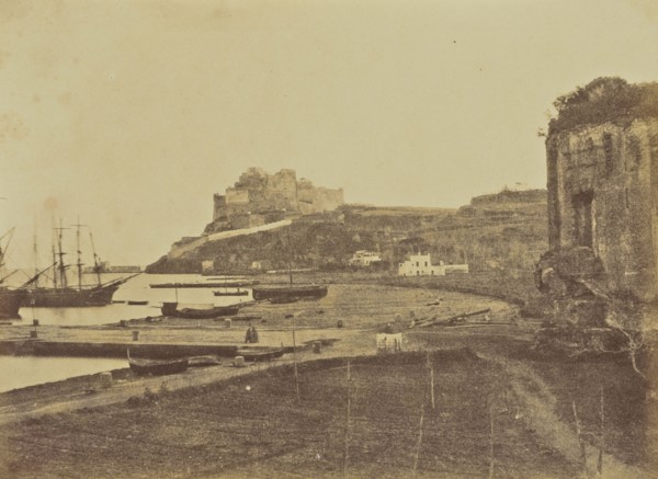 Castle at Baia; Mrs. Jane St. John, British, 1803 - 1882, Baia, Italy; 1856 - 1859; Albumen silver print from a paper negative