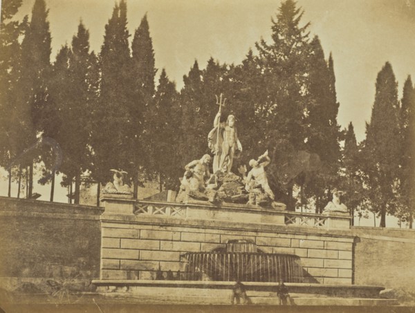 Fountain in the Piazza del Popolo, Rome; Mrs. Jane St. John, British, 1803 - 1882, Rome, Italy; 1856 - 1859; Albumen silver