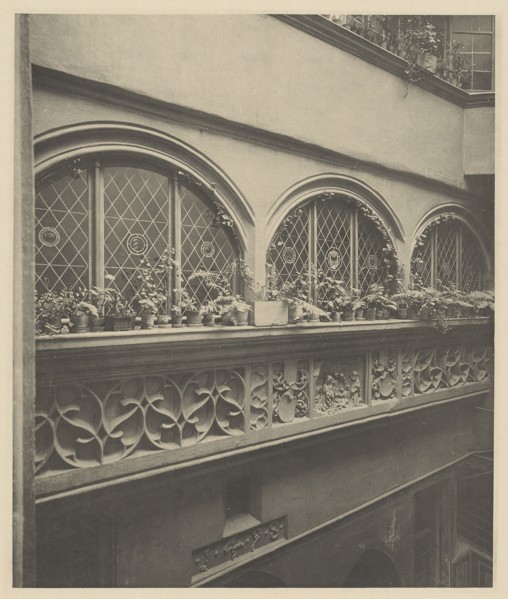 Hof des Mullerschen Hauses in der Karolinenstrasse 24; W. Biede, German, active 1870s - 1880s, Nuremberg, Germany; 1870s