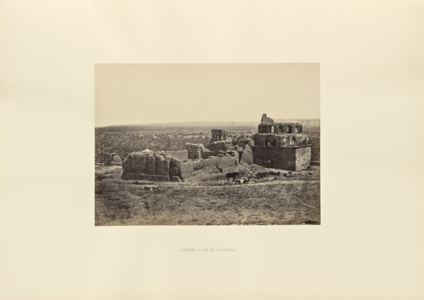 Distant view of Damascus; Francis Frith, English, 1822 - 1898, Damascus, Syria; 1858; Albumen silver print