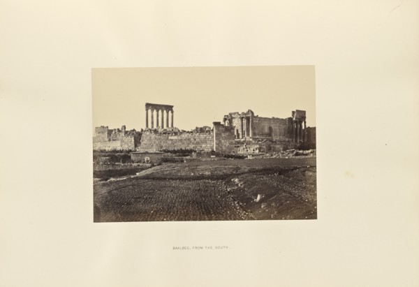 Baalbec, From the South; Francis Frith, English, 1822 - 1898, Baalbeck, Lebanon; 1858; Albumen silver print