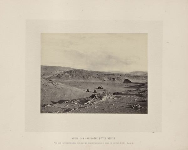 Marah, Ain Amara - The Bitter Wells, Francis Frith, English, 1822 - 1898, Sinai Peninsula, Egypt; about 1865; Albumen silver