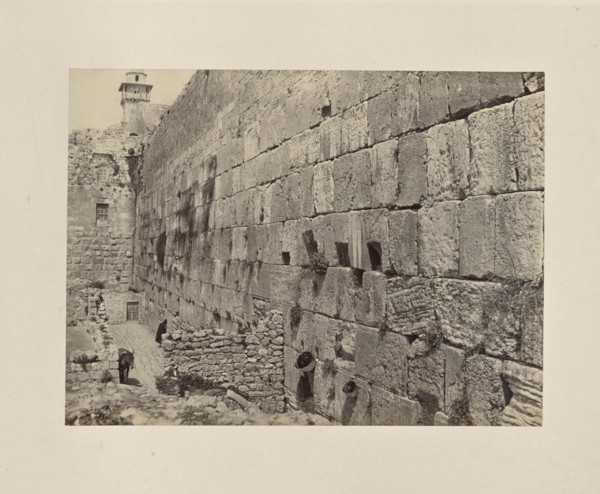 The Wall of Wailing, Jerusalem; Francis Frith, English, 1822 - 1898, Jerusalem, Palestine; about 1865; Albumen silver print