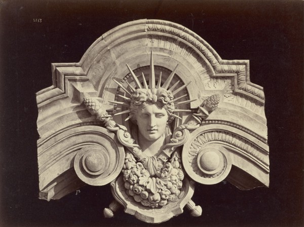 Clefs des arcs dans la coupole du grand escalier; Louis-Émile Durandelle, French, 1839 - 1917, Paris, France; about 1875