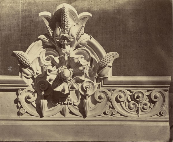 Chéneau des facades latérales; Louis-Émile Durandelle, French, 1839 - 1917, Paris, France; about 1875; Albumen silver print