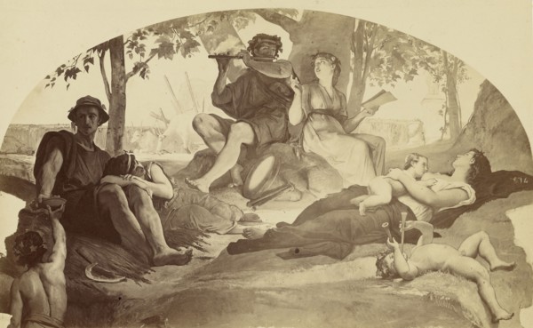 La Musique champêtre; Louis-Émile Durandelle, French, 1839 - 1917, Paris, France; about 1875; Albumen silver print