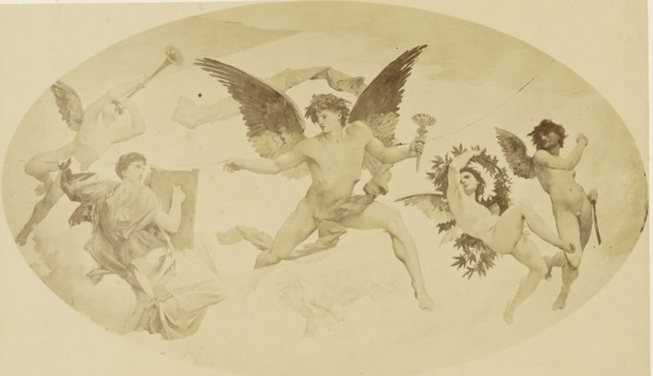 Plafond: Le Zodiaque; Louis-Émile Durandelle, French, 1839 - 1917, Paris, France; about 1875; Albumen silver print