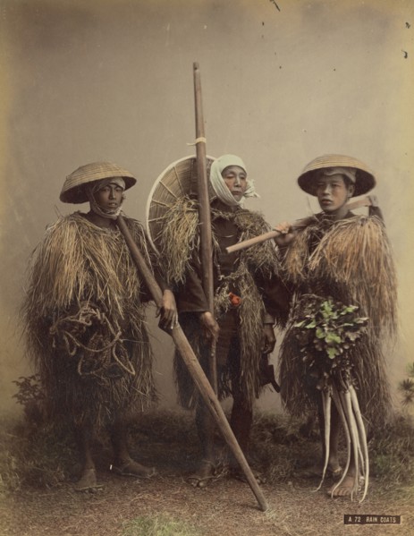 Straw Rain Coats; Attributed to Kusakabe Kimbei, Japanese, 1841 - 1934, active 1880s - about 1912, Japan; 1870s - 1890s