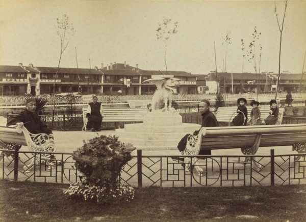 Public Gardens, Shanghai; Attributed to John Thomson, Scottish, 1837 - 1921, Shanghai, Kiangsu, China; about 1870; Albumen
