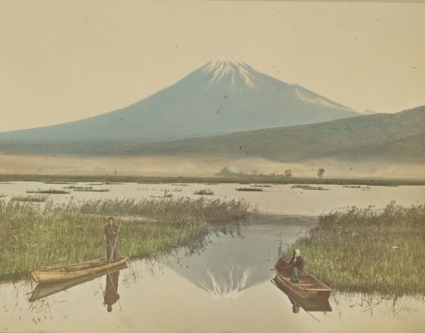 Mount Fuji as Seen from Kashiwabara; Kazumasa Ogawa, Japanese, 1860 - 1929, 1897; Hand-colored Albumen silver print