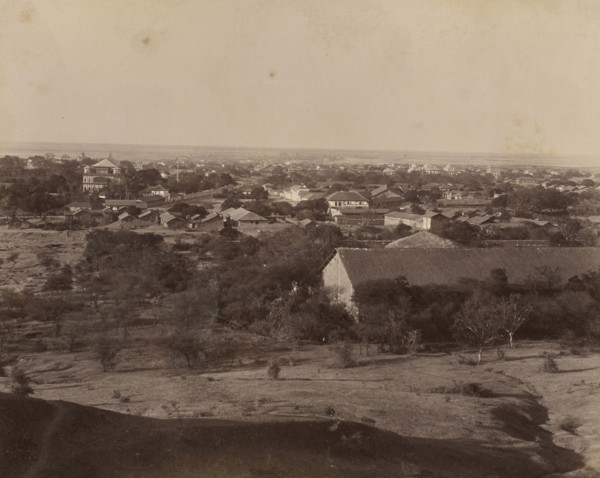 Bhavnagar from Charika Hill; Gujarat, India; 1886 - 1889; Albumen silver print