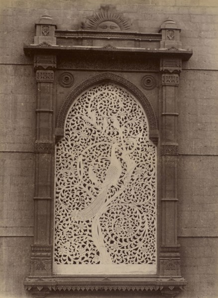 Samaldas College, Marble Window, India; 1886 - 1889; Albumen silver print