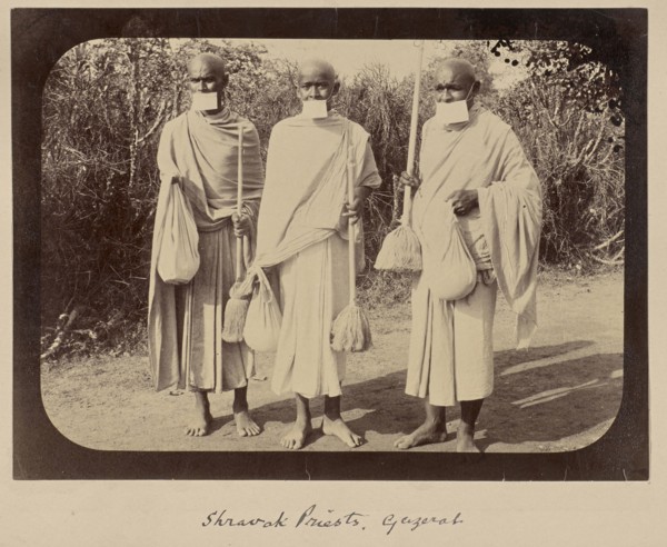 Shravak Priests, Guzerat; India; 1886 - 1889; Albumen silver print
