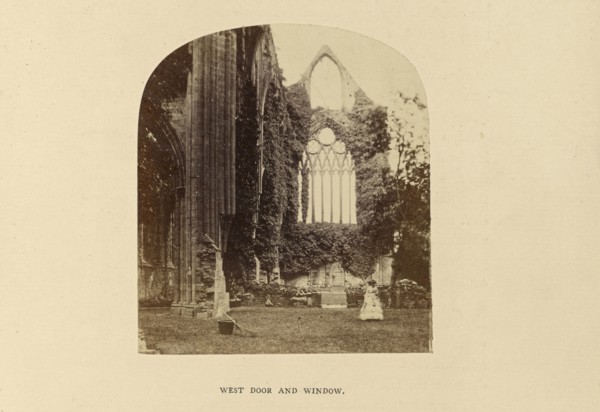 Tintern; West Door and Window; W.R. Sedgfield, English, 1826 - 1902, Tintern, Monmouthshire, Wales; 1862; Albumen silver print