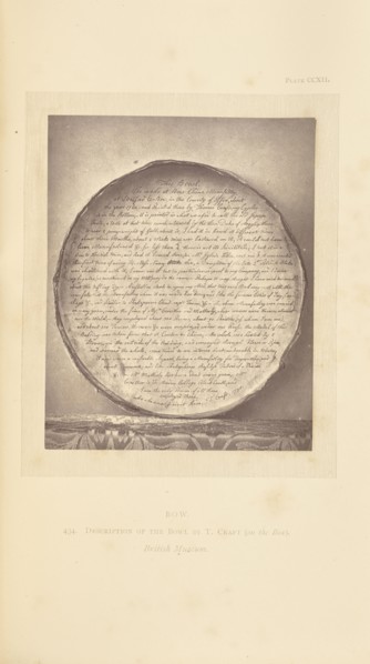 Round box with inscription; William Chaffers, English, 1811 - 1892, London, England, Europe; 1871; Woodburytype; 11.7 x 9.4 cm